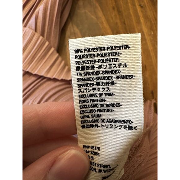 FREE PEOPLE Can't Help It Plisse Mini Dress In Clay Pink Size Large Boho Dreamy - Picture 15 of 15